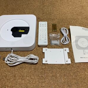 【送料無料】壁掛け式CDプレーヤー KC-808 Bluetooth FMラジオ AUX リモコン付 ホワイト 白