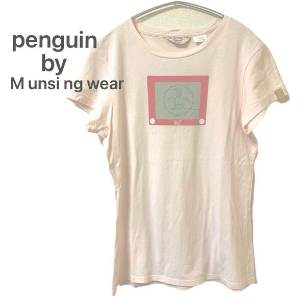 半袖Tシャツ Tシャツ レディース Sサイズ ピンク カットソー 半袖 マンシングウェア ペンギン