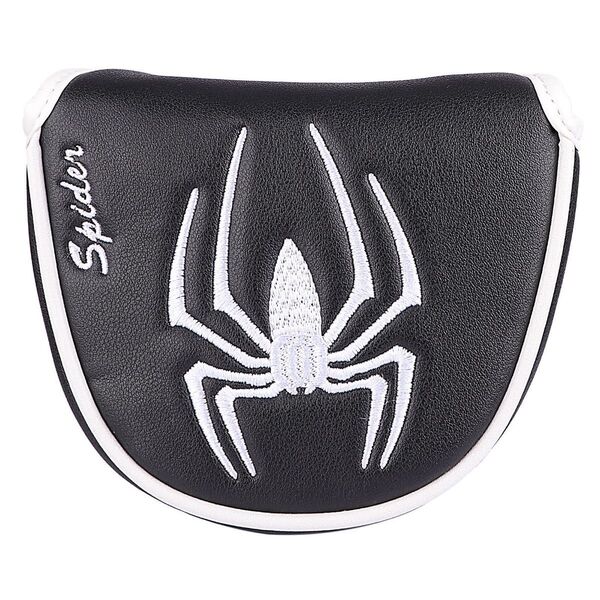ゴルフヘッドカバー パターカバー マグネット開閉 マレット用 半円spider