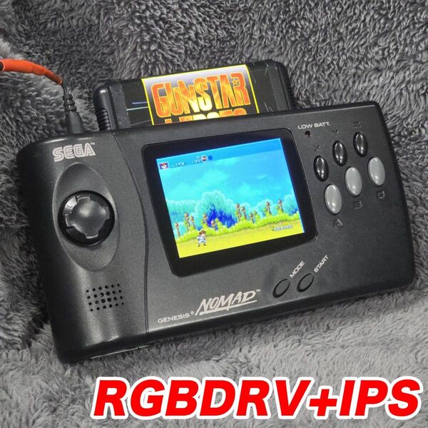 メンテナンス済 新型3.5インチIPS液晶 RGBDRV改造 SEGA GENESIS NOMAD セガ ジェネシスノマド 本体