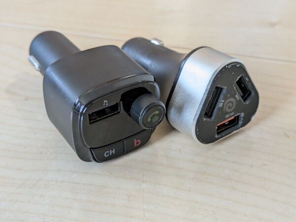 Nulaxy FMトランスミッター Bluetooth 5.0・Elzo カーチャージャー Quick Charge 3.0