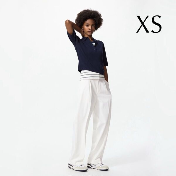 UNIQLO タックワイドパンツ/丈長め XS
