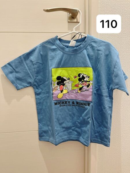 タグ付き新品 しまむら リトシー littc ミッキー ミニー 半袖Tシャツ ブルー 男の子 女の子 110cm