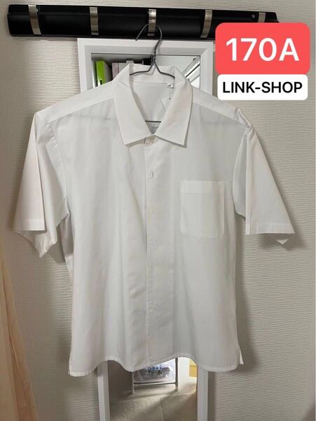 No.B18 男子半袖 170A カッターシャツ 学生シャツ 制服 抗菌 防臭 形態安定 ノーアイロン