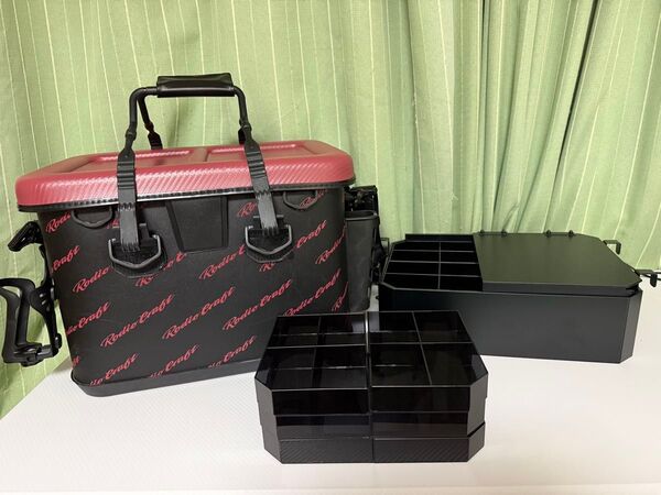 ロデオクラフト RCカーボンタックルバッグ マニアックス ホワイトウルフLTD&レビテーション バッカンシステム40&3段トレー
