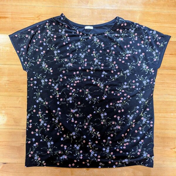 半袖カットソー ブラウス Tシャツ LLサイズ 花柄