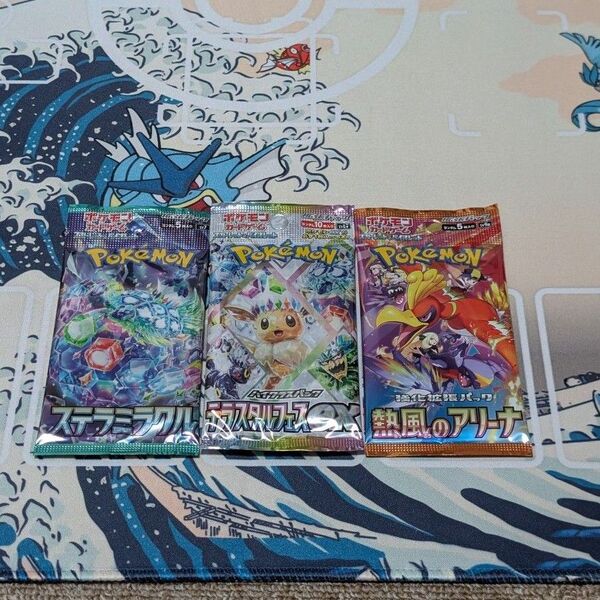 ポケモンカード 拡張パック テラスタルフェスex+ステラミラクル+熱風のアリーナ 3パック