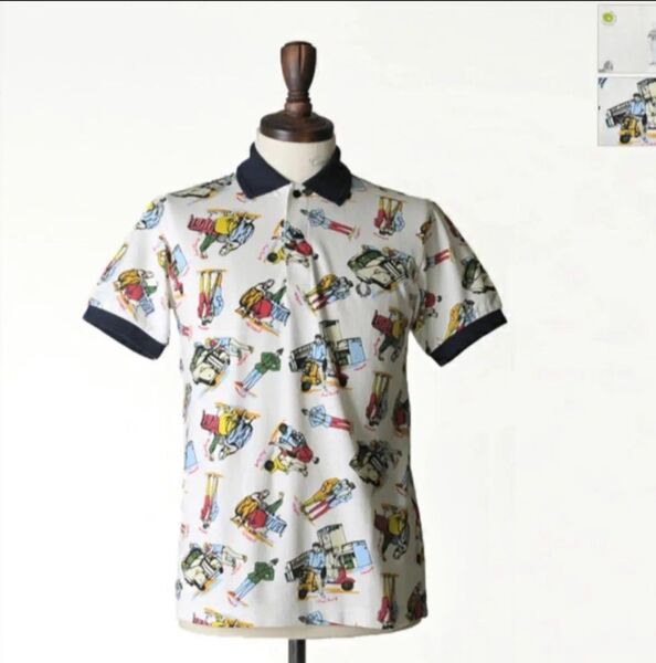 FRED PERRY フレッドペリー nowartt for PERRY/ノワートプリント ポロシャツ・f1432