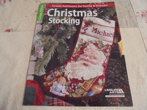 洋書クロスステッチ　Christmas Stocking　クリスマスストッキング　サンタ