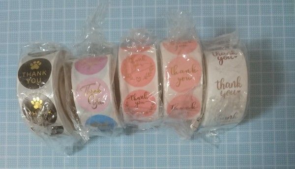 サンキューシール ロールシール 5ロール ゴールド箔押しサンキューシール
