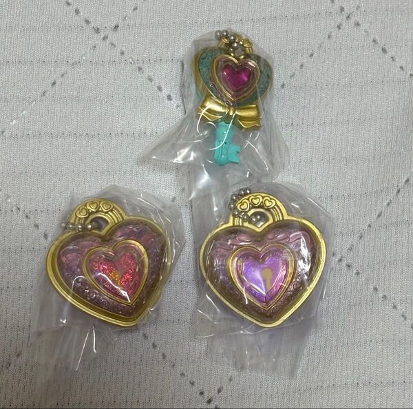 キミとアイドルプリキュア♪ なりきりプリキュア3 ハートキラリロック 3個 まとめ売りセット ズキューンキッス ガチャガチャ