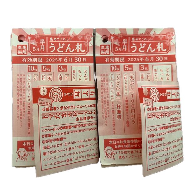 【期限間近のため格安】うどん札20枚(有効期限6月30日)と折り紙1枚