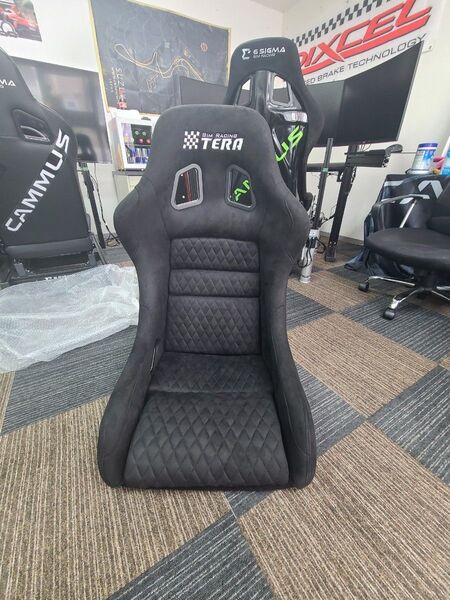 Sim Racing TERA オリジナル バケットシート(パープル) スライドレール付き