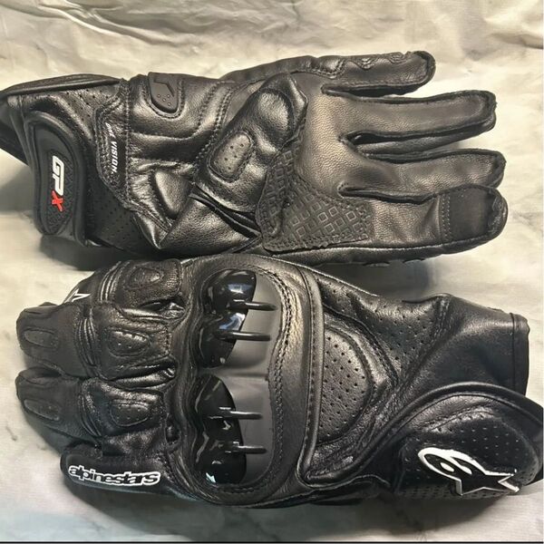 alpinestars 本革 グローブ GPX 未使用品 サイズL アルパインスターズ バイク ブラック レーシンググローブ 手袋