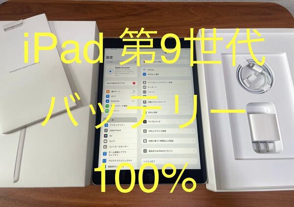 【美品 】iPad 第9世代 Wi-Fi + Cellular 64GBシルバー NK493J/A A2604 動作確認済