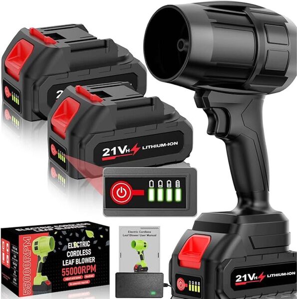 新品未使用 ブロワー コードレス エアダスター 超強力 充電式 21V 集塵機 ジェットドライブロワー 電気エアダスター