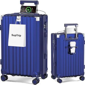 新品未使用 スーツケース キャリーバッグ キャリーケース ブルー キャリーバック TSAロック搭載 ファスナー式 旅行 帰省 移動