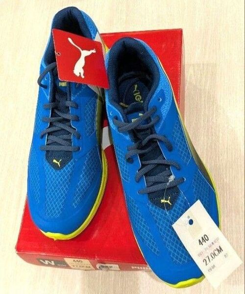 【未使用】PUMA プーマ イグナイトメッシュワイド ブルー 27cm