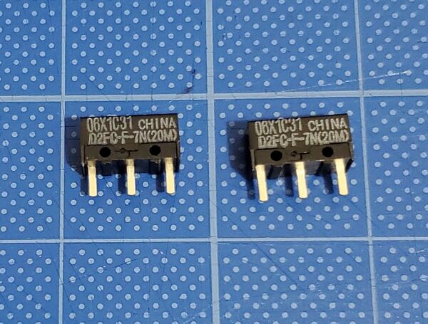 【2個セット】オムロン(OMRON) D2FC-F-7N(20M) マイクロスイッチ D2F-01F互換品