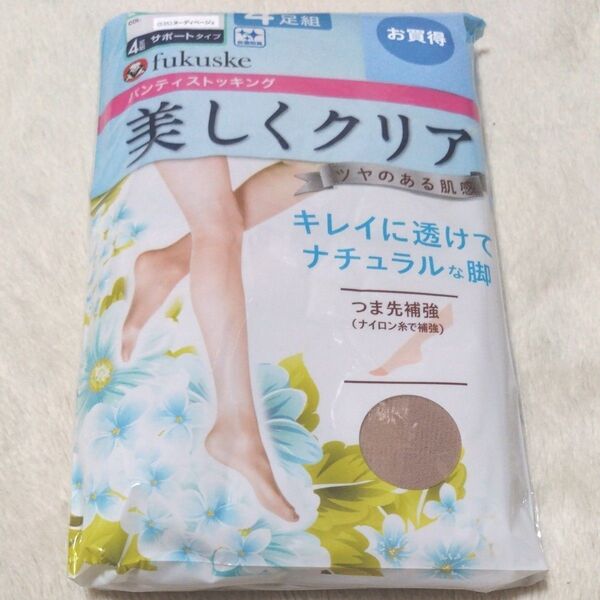 ②福助 fukusuke フクスケ レディース パンティストッキング L〜LLサイズ 4足組