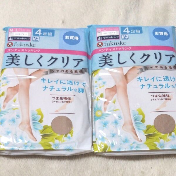 ①福助 fukusuke フクスケ レディース パンティストッキング М〜Lサイズ 8足組