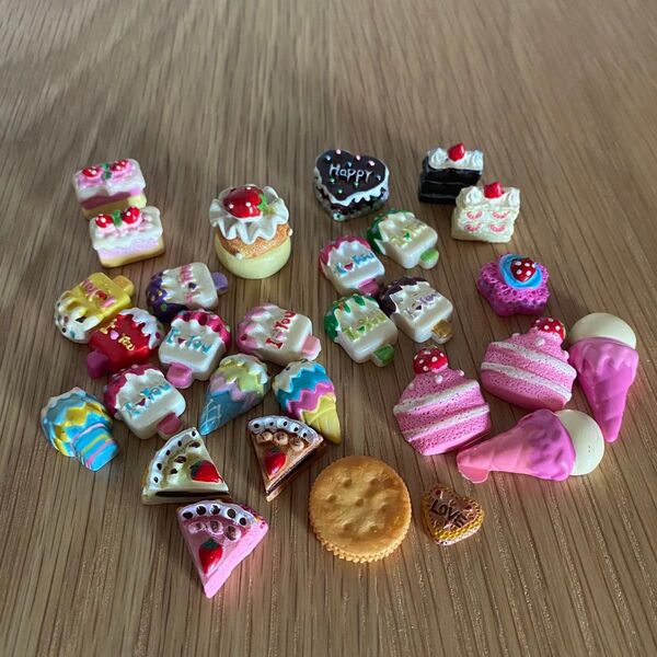 ミニチュア スイーツ系 デコパーツ まとめ売り アイス ケーキ