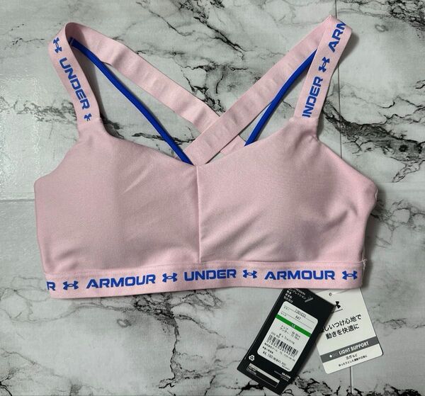 【新品タグ付】UNDER ARMOUR アンダーアーマー レディース UAクロスバックブラ ライトサポート Lサイズ トレーニング
