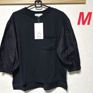 新品 しまむら シーズンリーズン 袖ブラウスポケット付きプルオーバー M