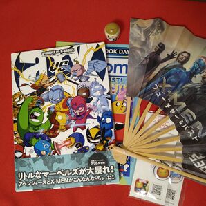 ヤング・マーベル:リトルアベンジャーズVSリトルX-MEN MARVEL スコッティ・ヤング グリヒル 他 非売品 MCU 扇子