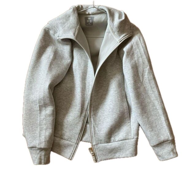 UNIQLO ユニクロ ドライスウェットフルジップパーカー キッズ フード パーカー 160サイズ グレー