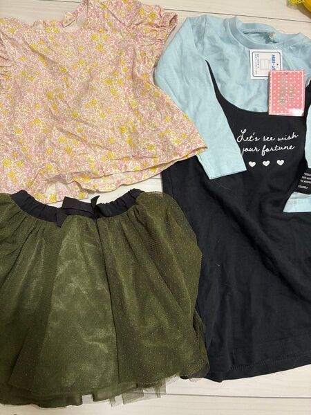 95㎝ 女の子 まとめ売り 夏服 スカート 半袖 トップス Tシャツ カットソー