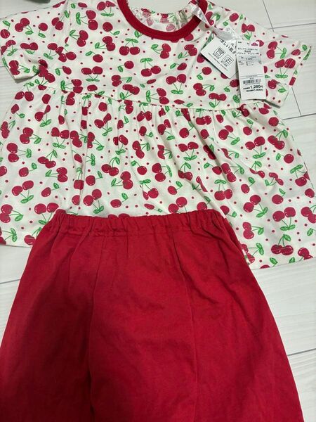 100 100㎝ 女の子 キッズ パジャマ キッズ服 子供服 ルームウェア スカート 半袖