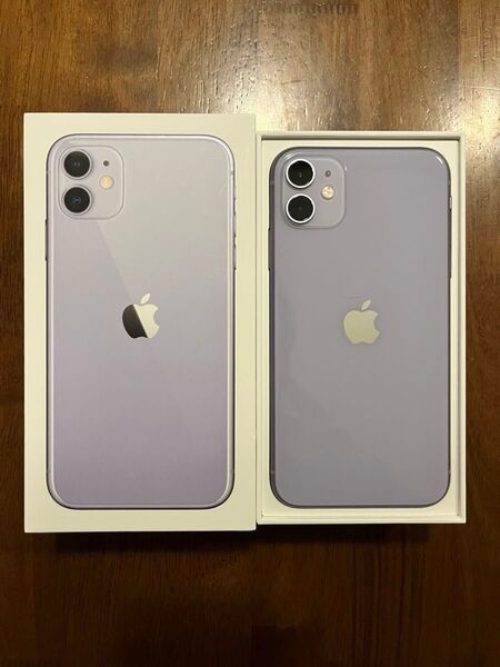 画面割れナシ Apple iPhone11 パープル 紫 本体 128GB SIMフリー