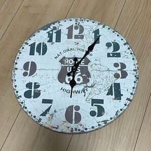 ルート66 壁掛け時計 ヴィンテージ風 インテリア雑貨