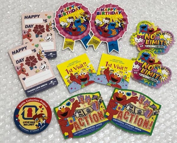 usj ユニバーサルスタジオジャパン 非売品 ステッカー メッセージカード お誕生日 11枚セット クーポン
