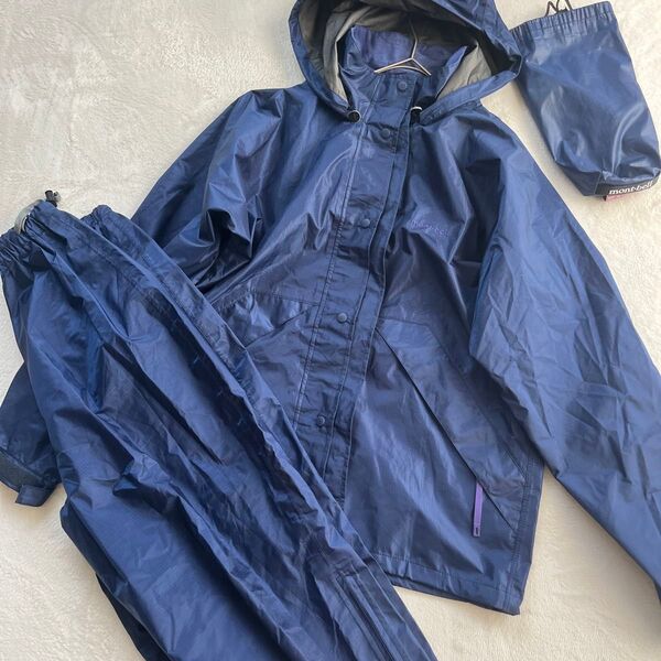 montbell ゴアテックス ストームクルーザー セットアップ 上下 レイン 雨 ウエア ナイロン ジャケット