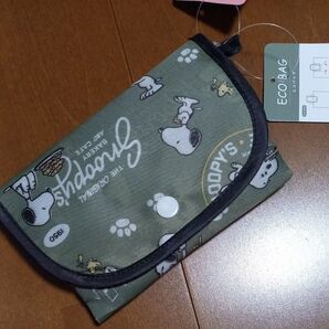 【未使用】 スヌーピー エコバッグ カーキ