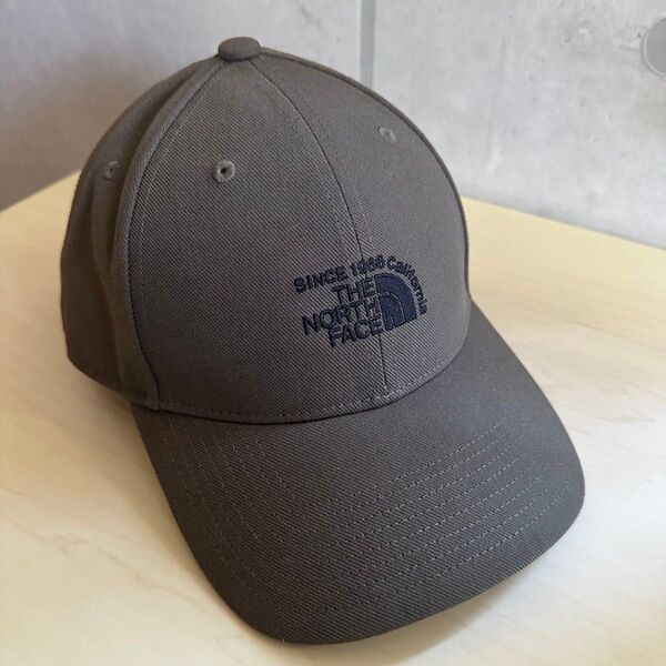 THE NORTH FACE キャップ カーキ ロゴ刺繍