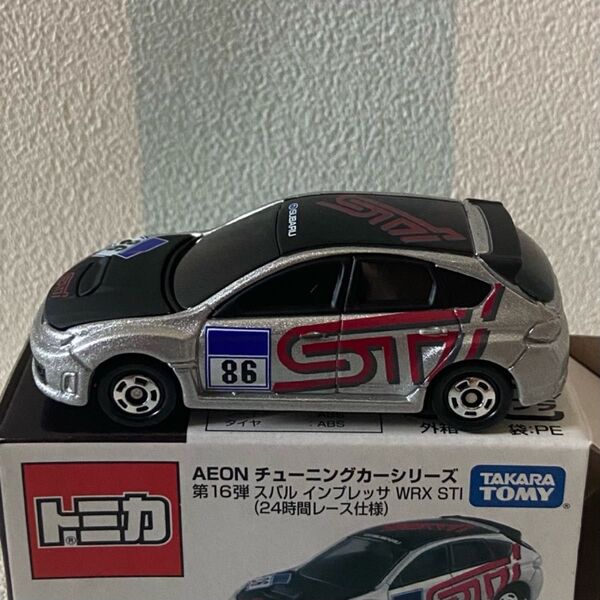 トミカ スバルインプレッサWRX STI 24時間レース仕様 AEONチューニングカー16