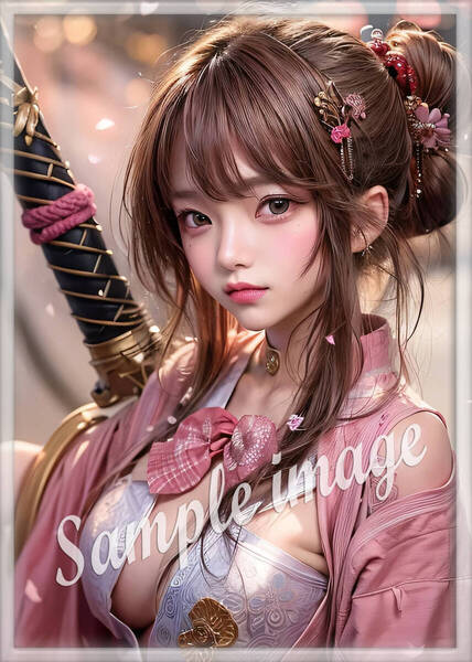 送料無料◇4点で1点無料◇D◇和風美女◇高画質◇A4◇イラストアートポスター◇11571◇グラビアアイドル写真◇美脚◇実写