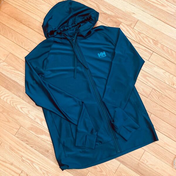 HELLY HANSEN ラッシュガード ブラック パーカーレディースL メンズ ヘリーハンセン オシャレ 日よけ UVカット抜群