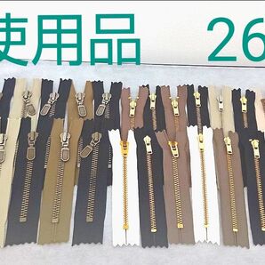 6/30削除【未使用品】チャック ジッパー ファスナー YKK ハンドメイド 手芸 裁縫 材料 革製品材料 金具