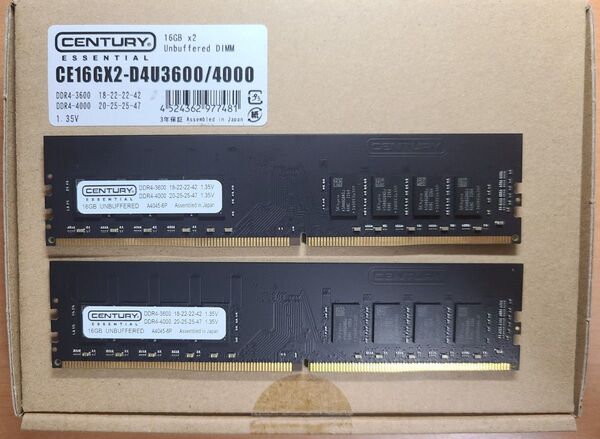 CENTURY DDR4 4000MT/s 32GB(16GB×2) CL18 CE16GX2-D4U3600/4000