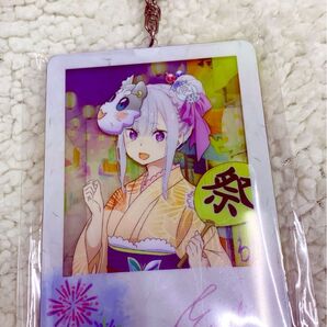 Re:ゼロから始める異世界生活 フォト風 アクリルキーホルダー エミリア 夏祭りver