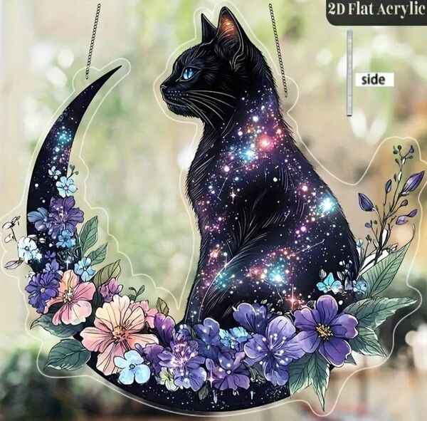 猫 サンキャッチャー 壁飾り インテリア おしゃれ ねこ
