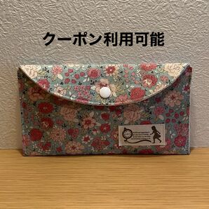 マルチケース 通帳ケース ハンドメイド 北欧テイスト flower 花柄