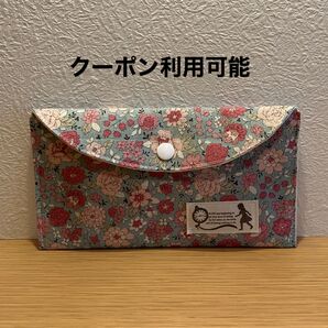 マルチケース 通帳ケース ハンドメイド 北欧テイスト flower 花柄