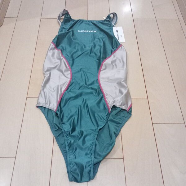 新品 LEOHEX スイムウェア グリーン/シルバー