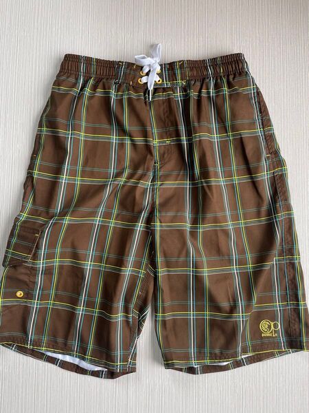 新品☆オーシャンパシフィック スイムウェア サーフトランクス水着 XLサイズ☆ブラウン
