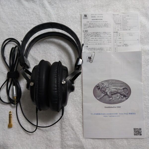 ASHIDAVOX ST-31-02 モニターヘッドホン 交換用カバー付き